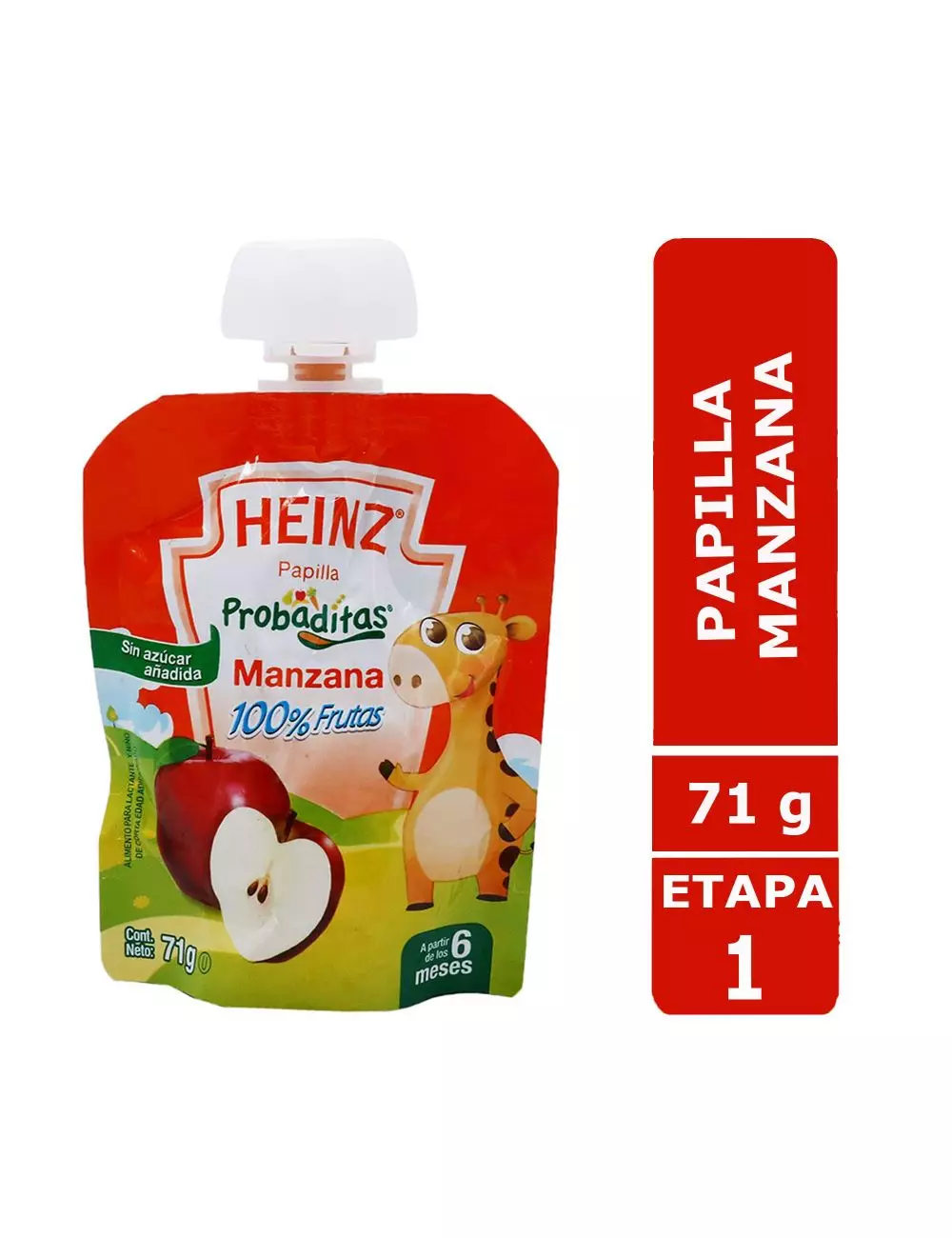 Papilla Heinz Empaque Flexipack Sabor Manzana Con 71 g