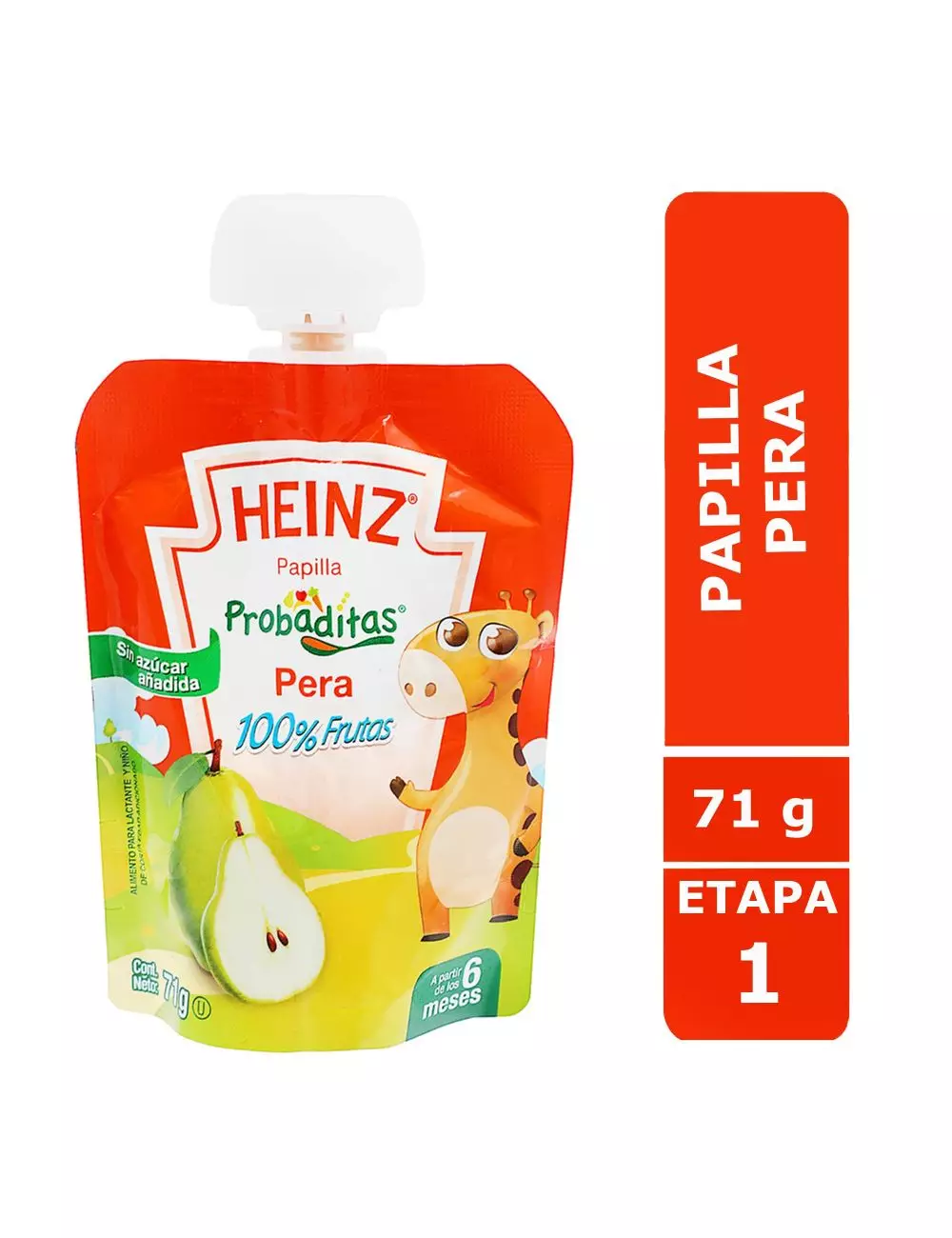 Papilla Heinz Empaque Flexipack Sabor Pera Con 71 g