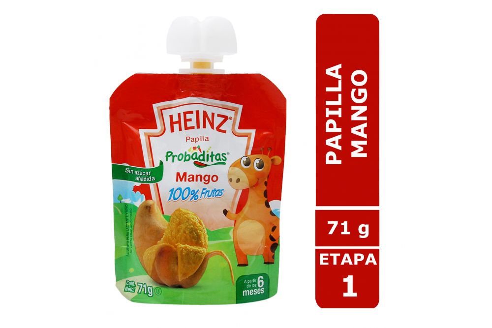 Papilla Heinz Empaque Flexipack Sabor Mango Con 71 g