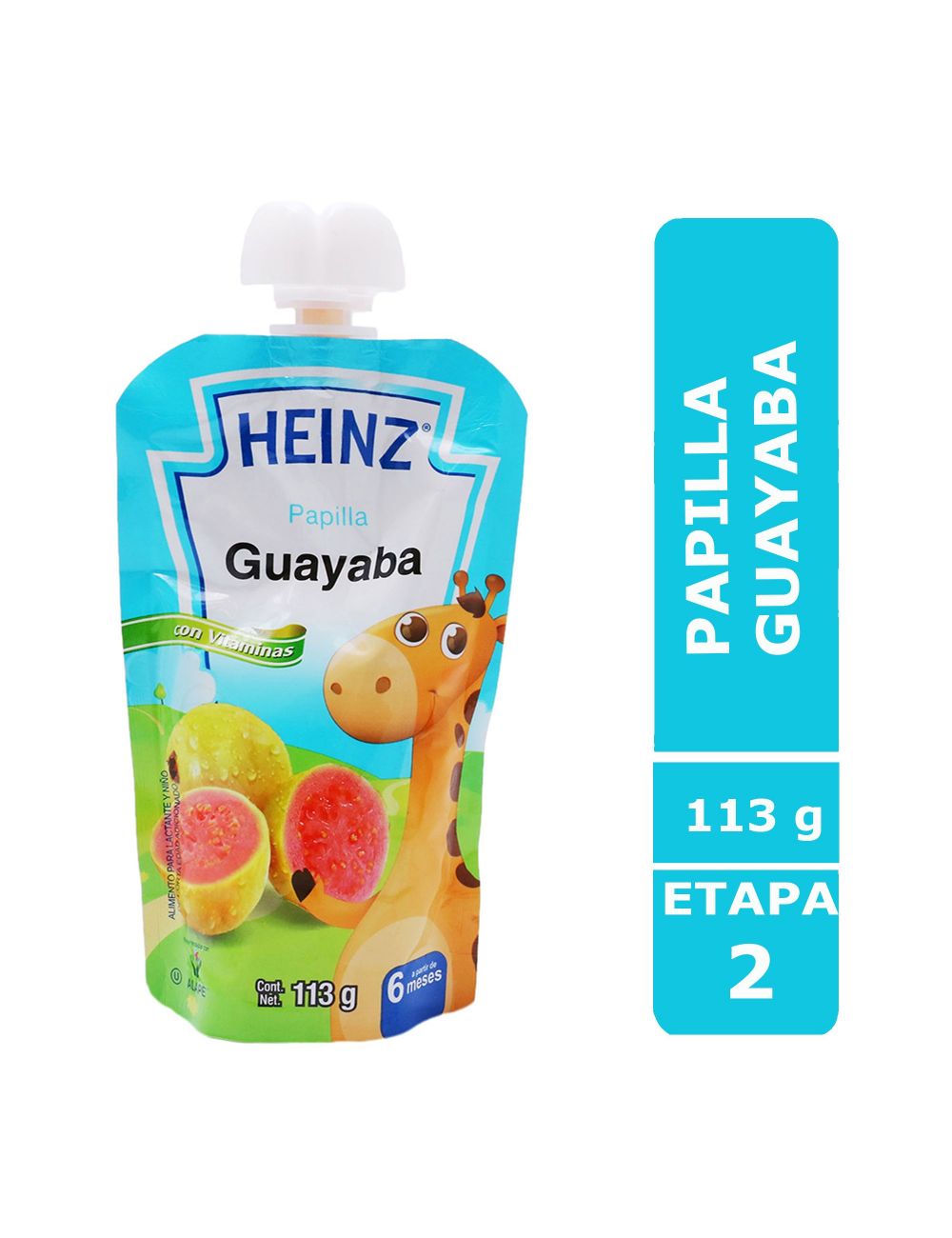 Papilla Heinz Empaque Flexipack Sabor Guayaba Con 113 g Papilla Heinz Empaque Flexipack Sabor Guayaba Con 113 g