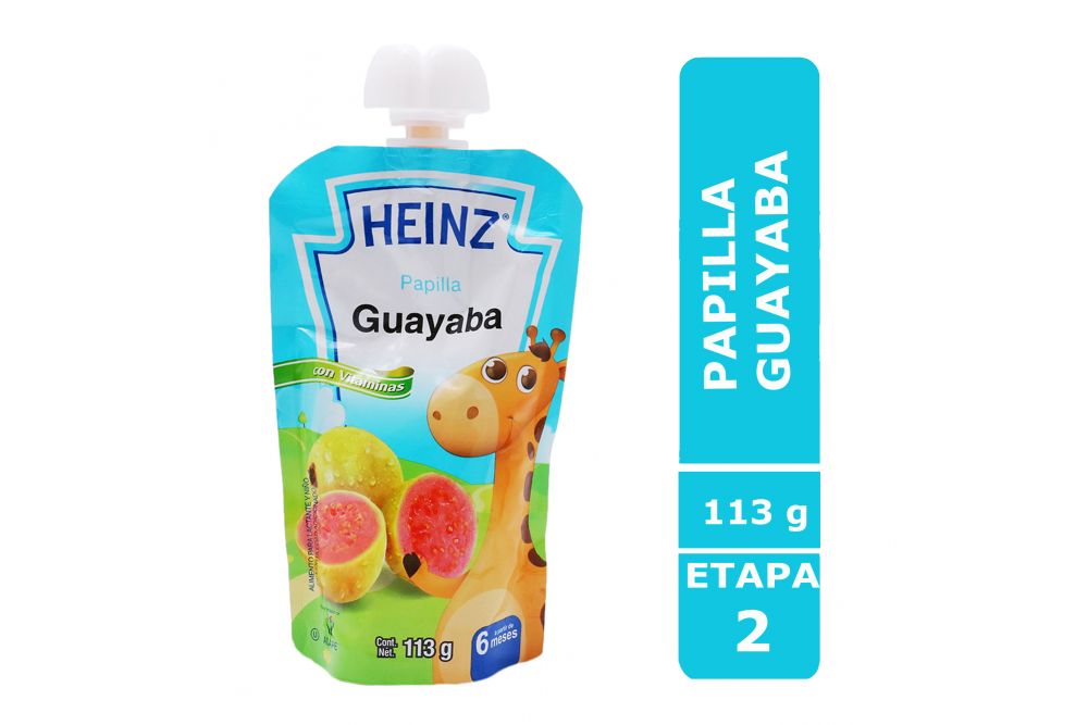Papilla Heinz Empaque Flexipack Sabor Guayaba Con 113 g