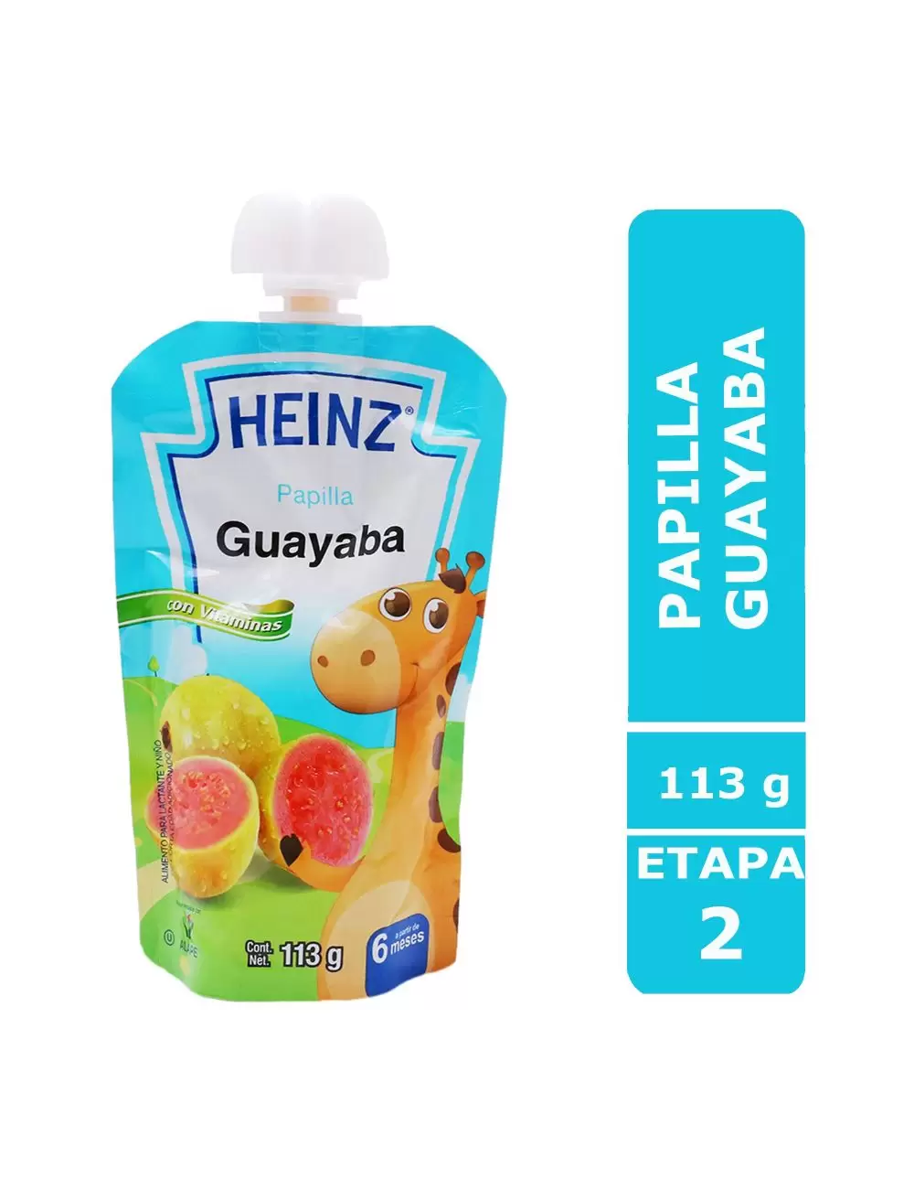 Papilla Heinz Empaque Flexipack Sabor Guayaba Con 113 g