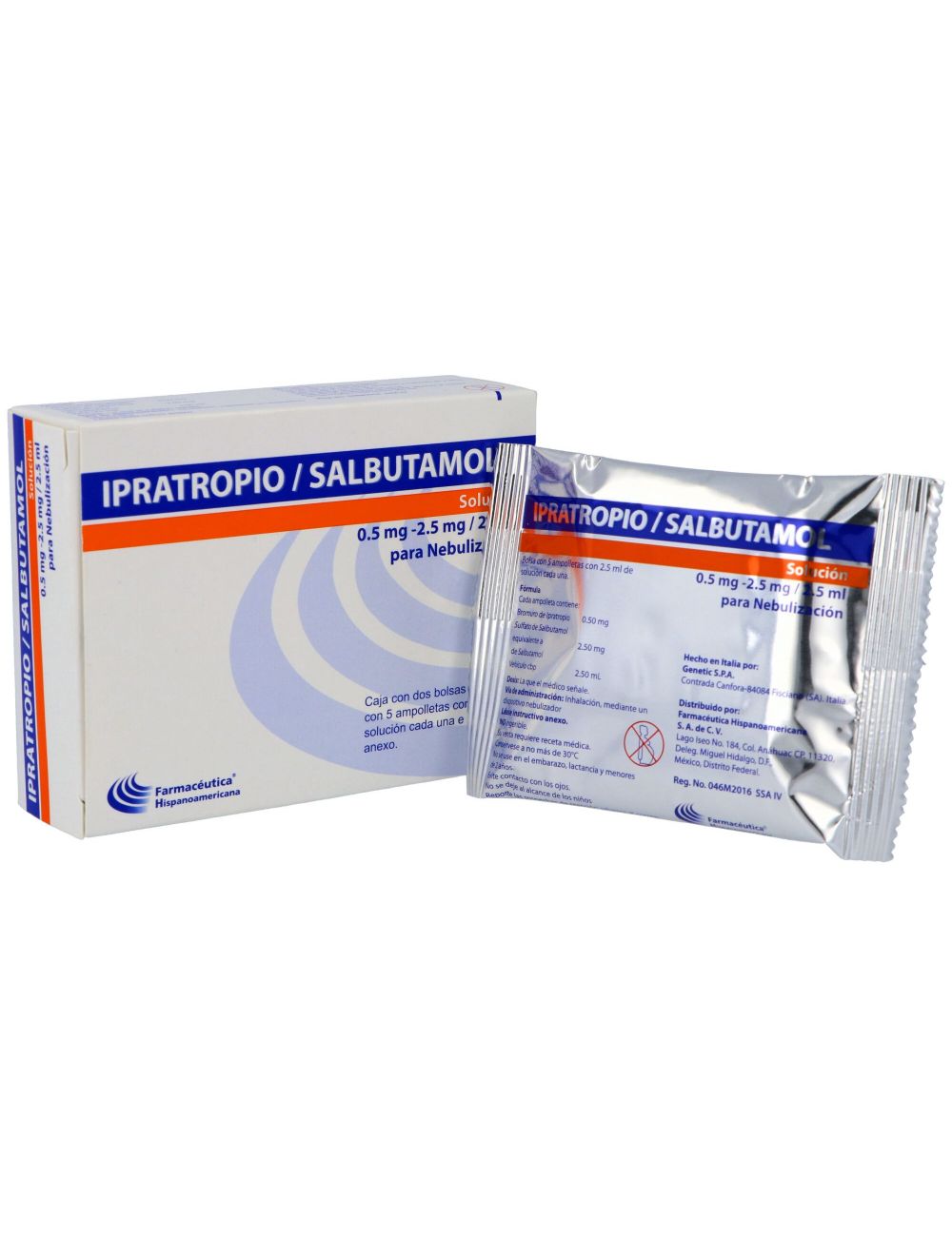 Ipratoprio 50 mg/Salbutamol 2.5 mg Solución Caja Con 10 Ampolletas Ipratoprio 50 mg/Salbutamol 2.5 mg Solución Caja Con 10 Ampolletas