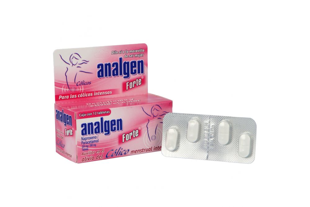 Analgen Forte Cólico Menstrual Intenso Caja Con 12 Tabletas