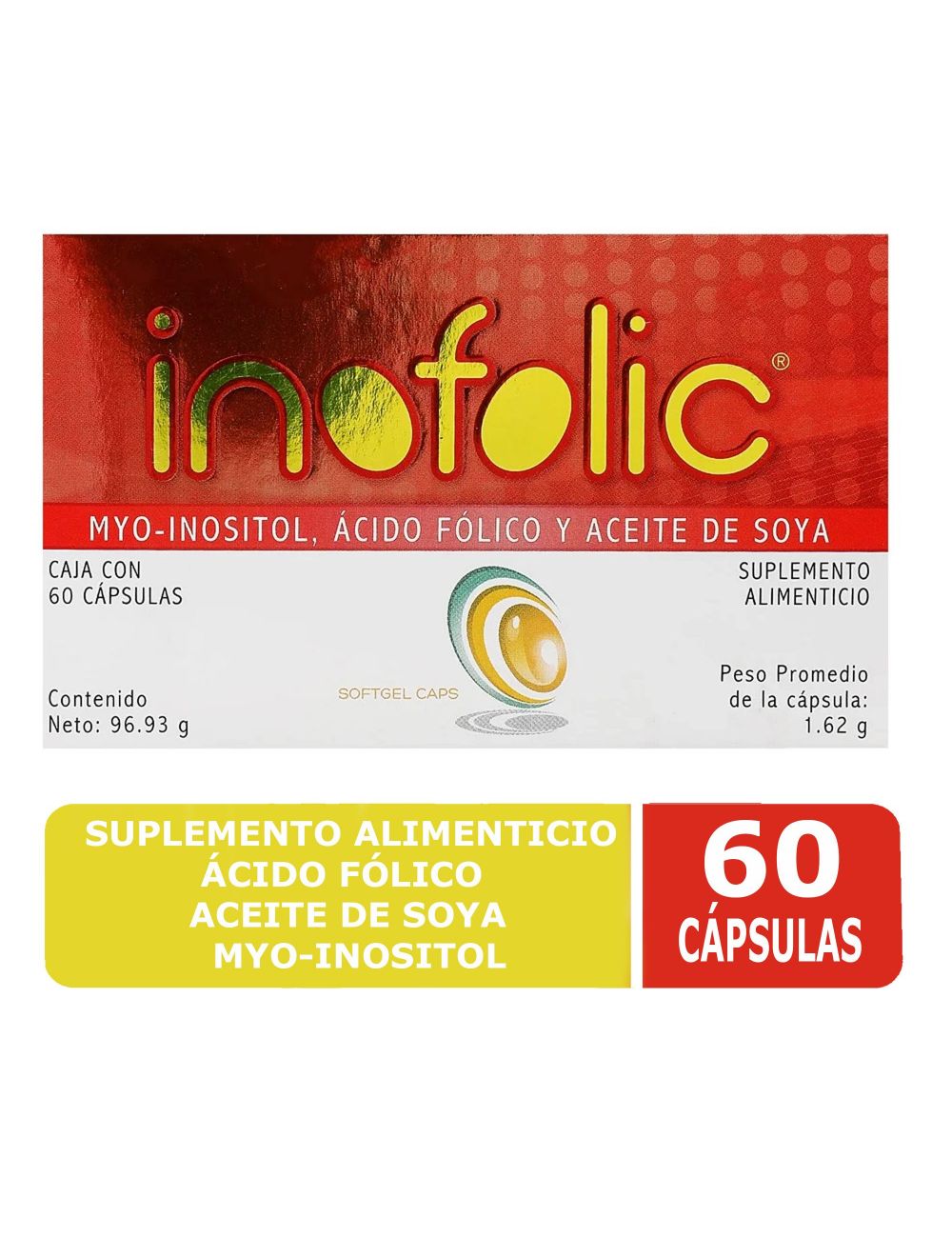 Inofolic Caja Con 60 Cápsulas Inofolic Caja Con 60 Cápsulas