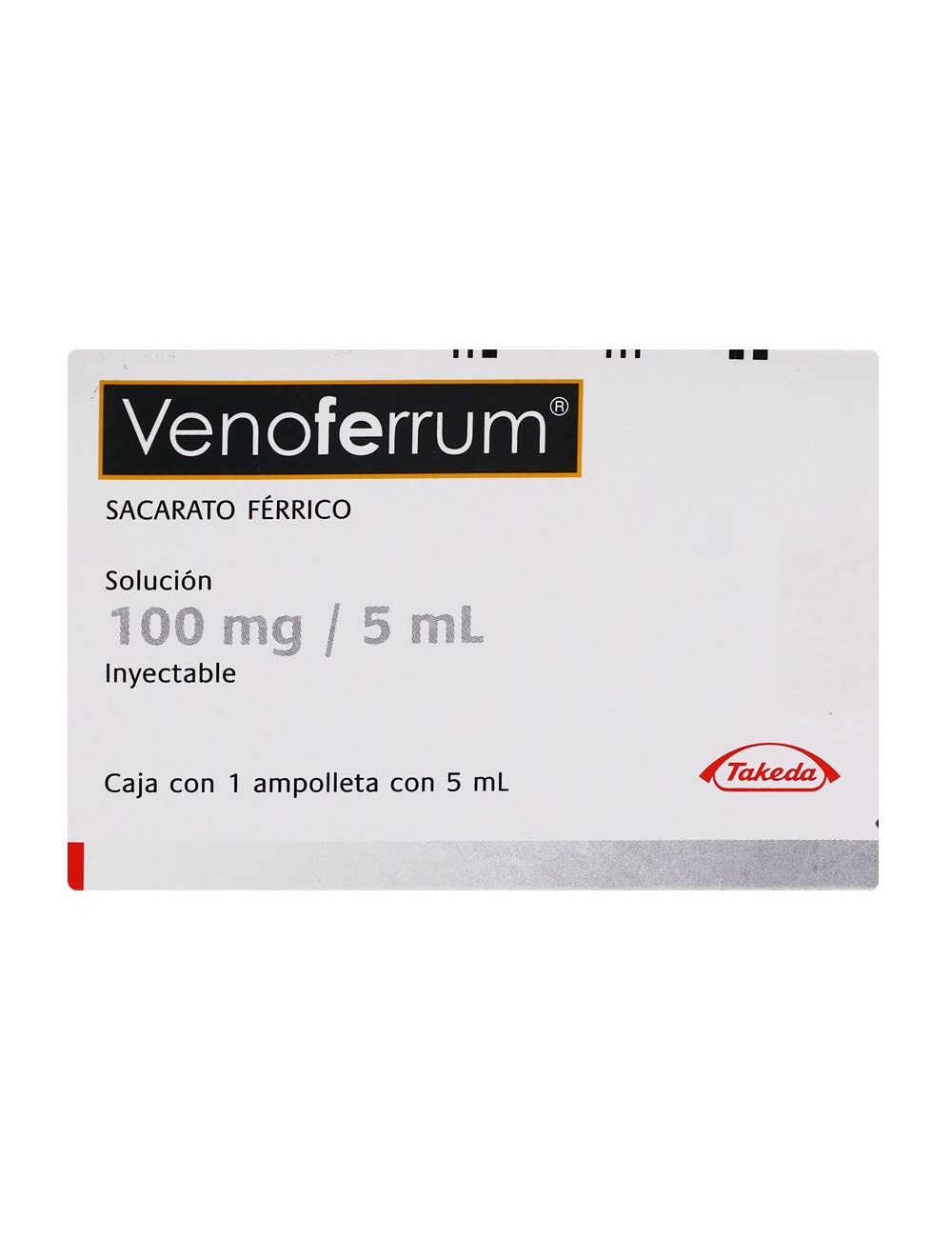 Venoferrum 100mg/5mL Caja Con 1 Ampolleta De 5mL