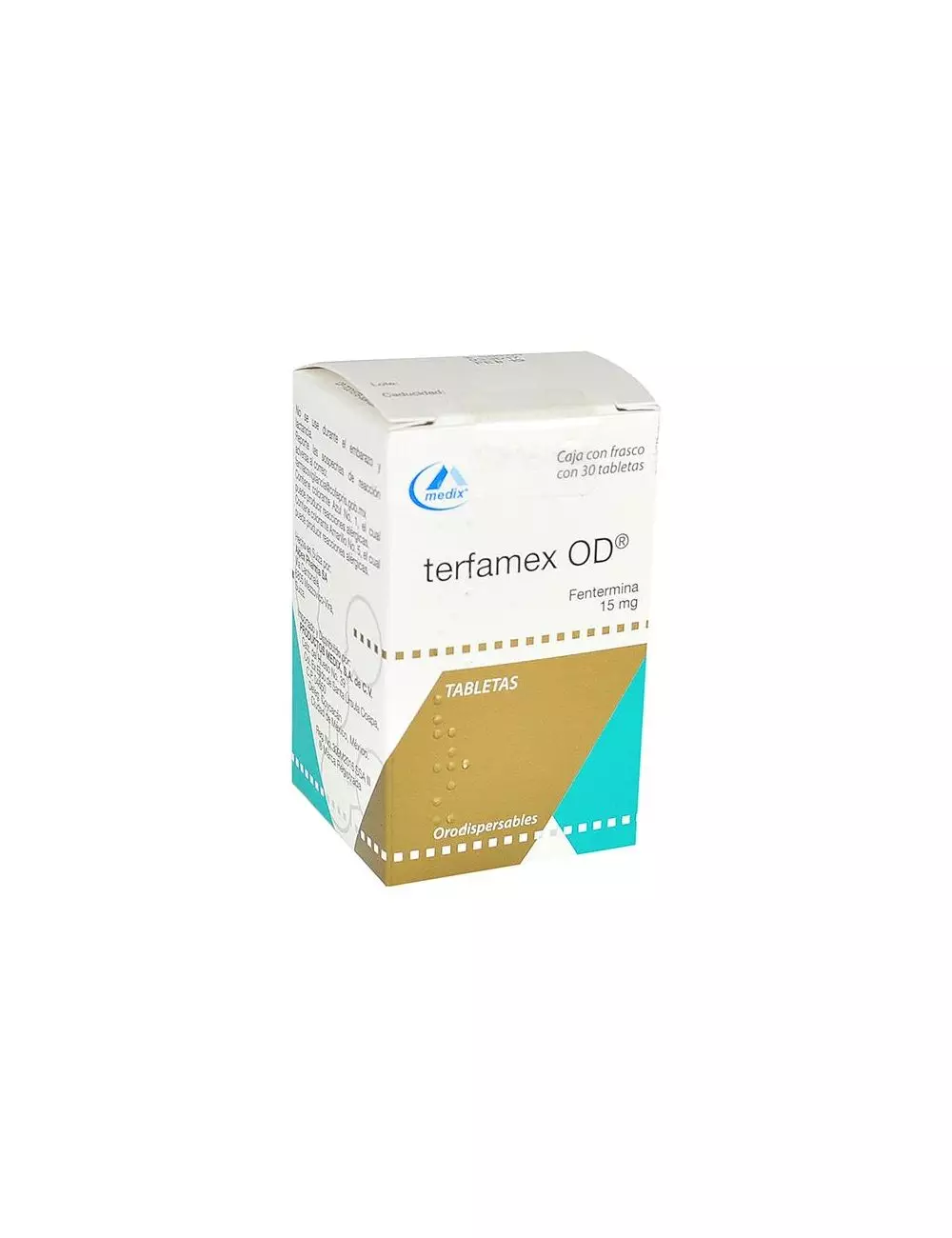 Terfamex OD 15 mg Caja Con Frasco Con 30 Tabletas - RX1