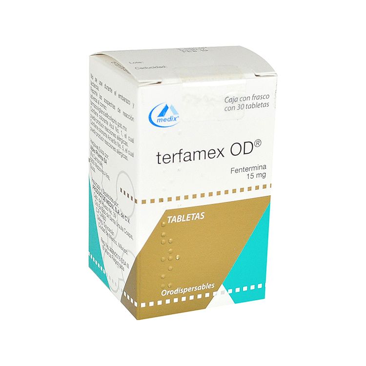 Precio Terfamex OD 15 mg con 30 tabletas | Farmalisto MX