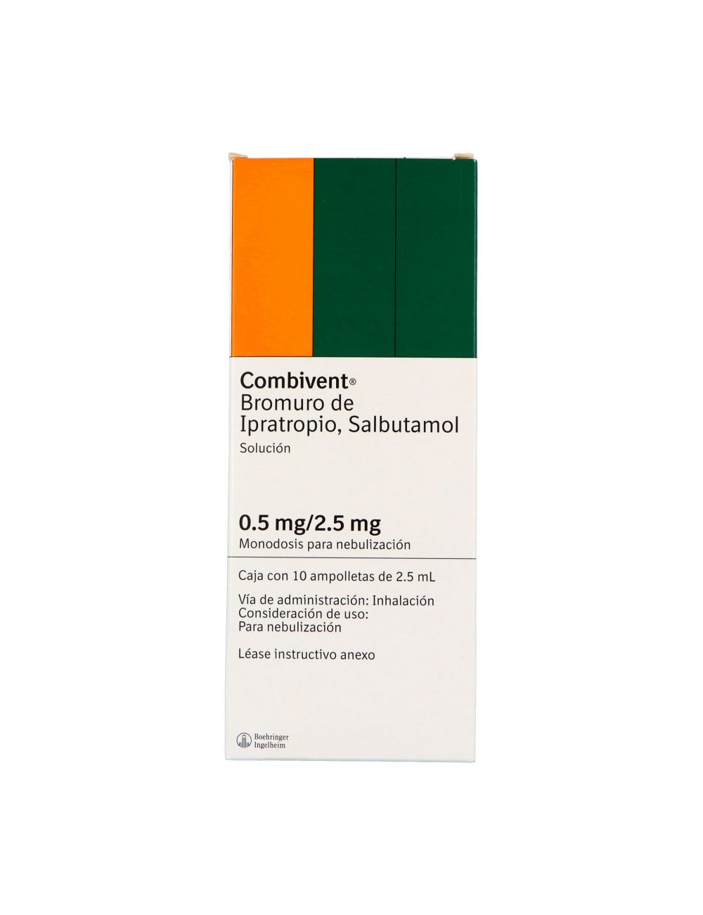 Combivent Solución 0.5 mg /2.5 mg Caja Con 10 Ampolletas