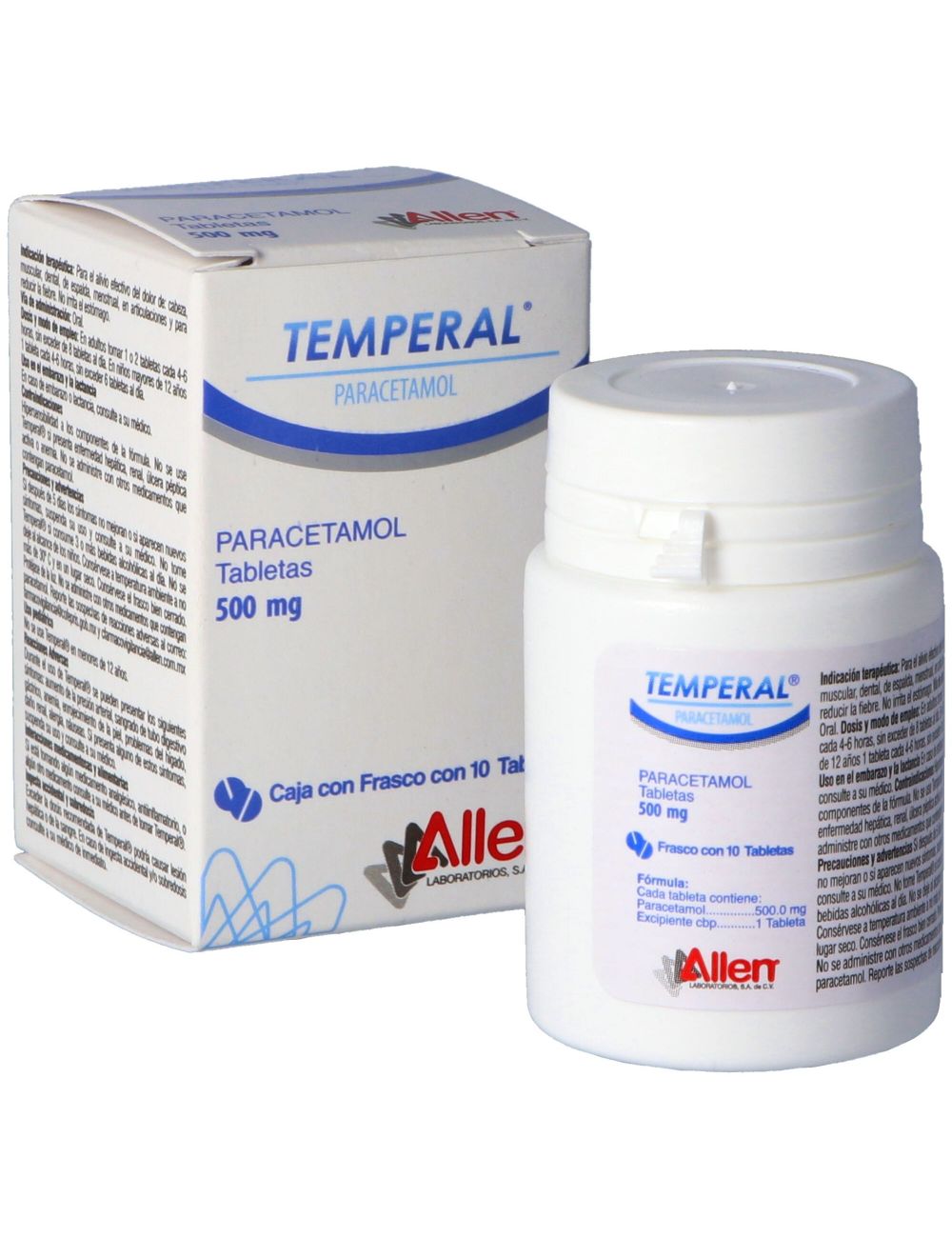 Temperal 500 mg Caja Con Frasco Con 10 Tabletas Temperal 500 mg Caja Con Frasco Con 10 Tabletas