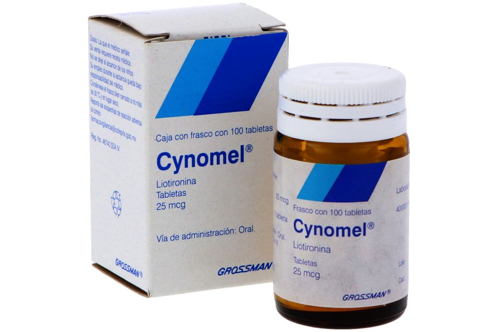 Cynomel 25 mcg Frasco Con 100 Tabletas