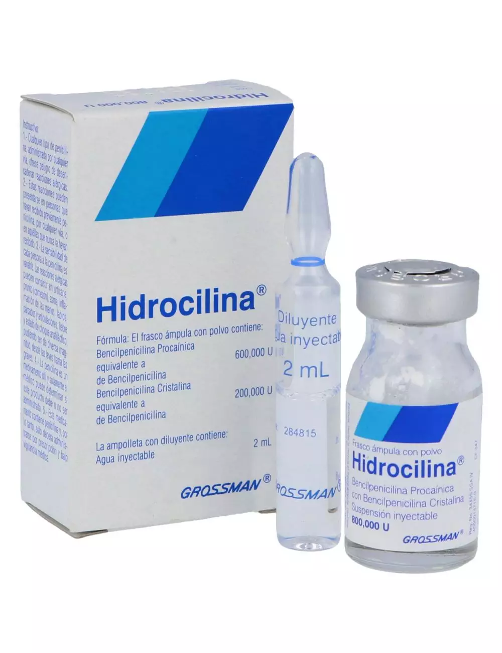 Hidrocilina 800,00 U Solución Inyectable Frasco Ámpula RX2