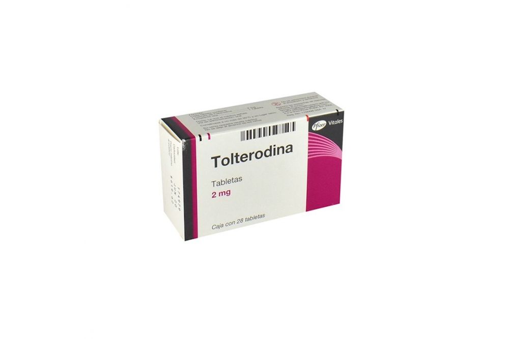 Tolterodina 2 mg Caja Con 28 Tabletas