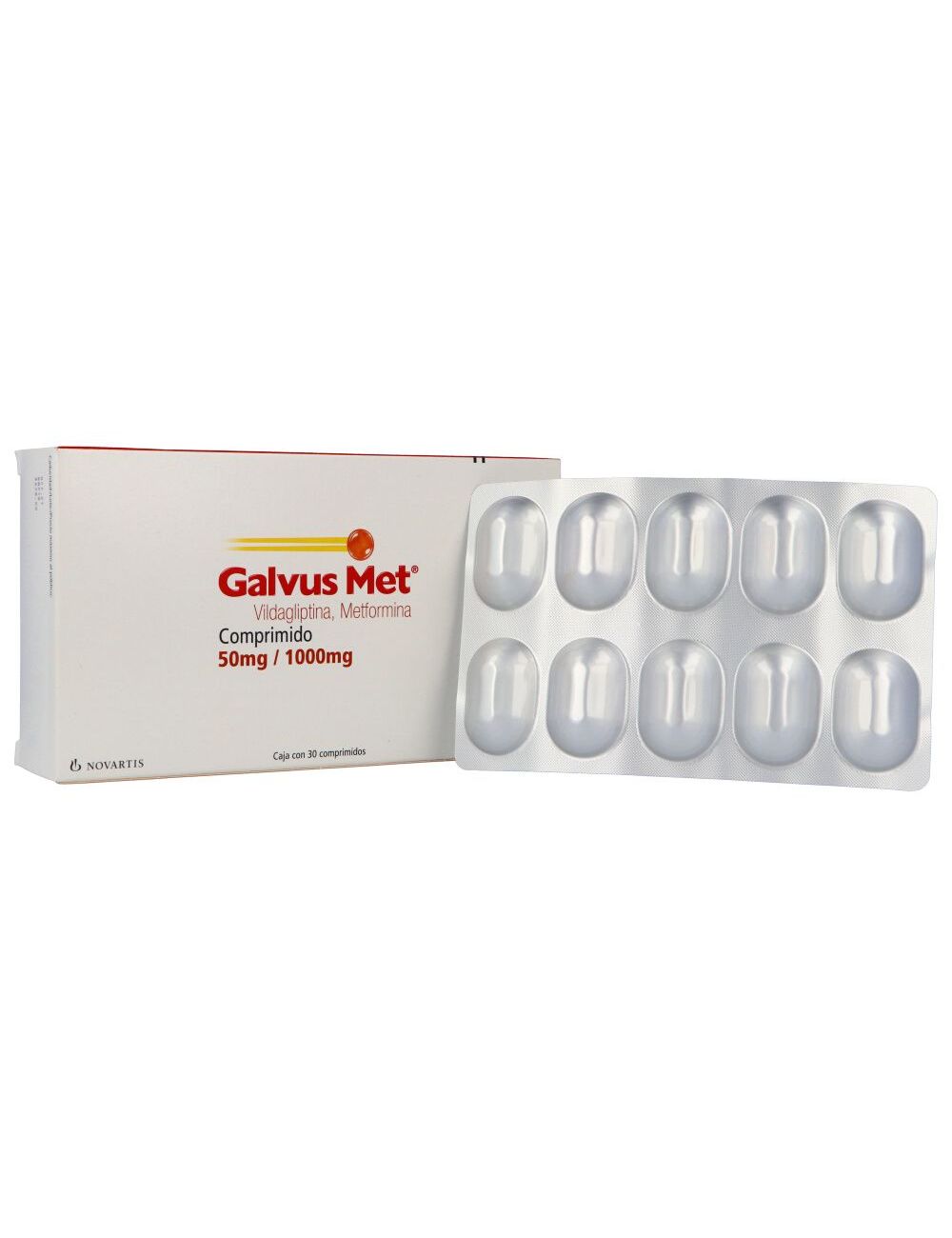 Galvus Met 50 / 1000 mg Caja Con 30 Comprimidos Recubiertos