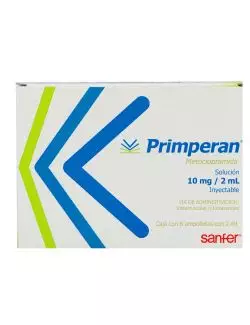 Primperan Solución 10 mg / 2 mL Inyectable Caja Con 6 Ampolletas