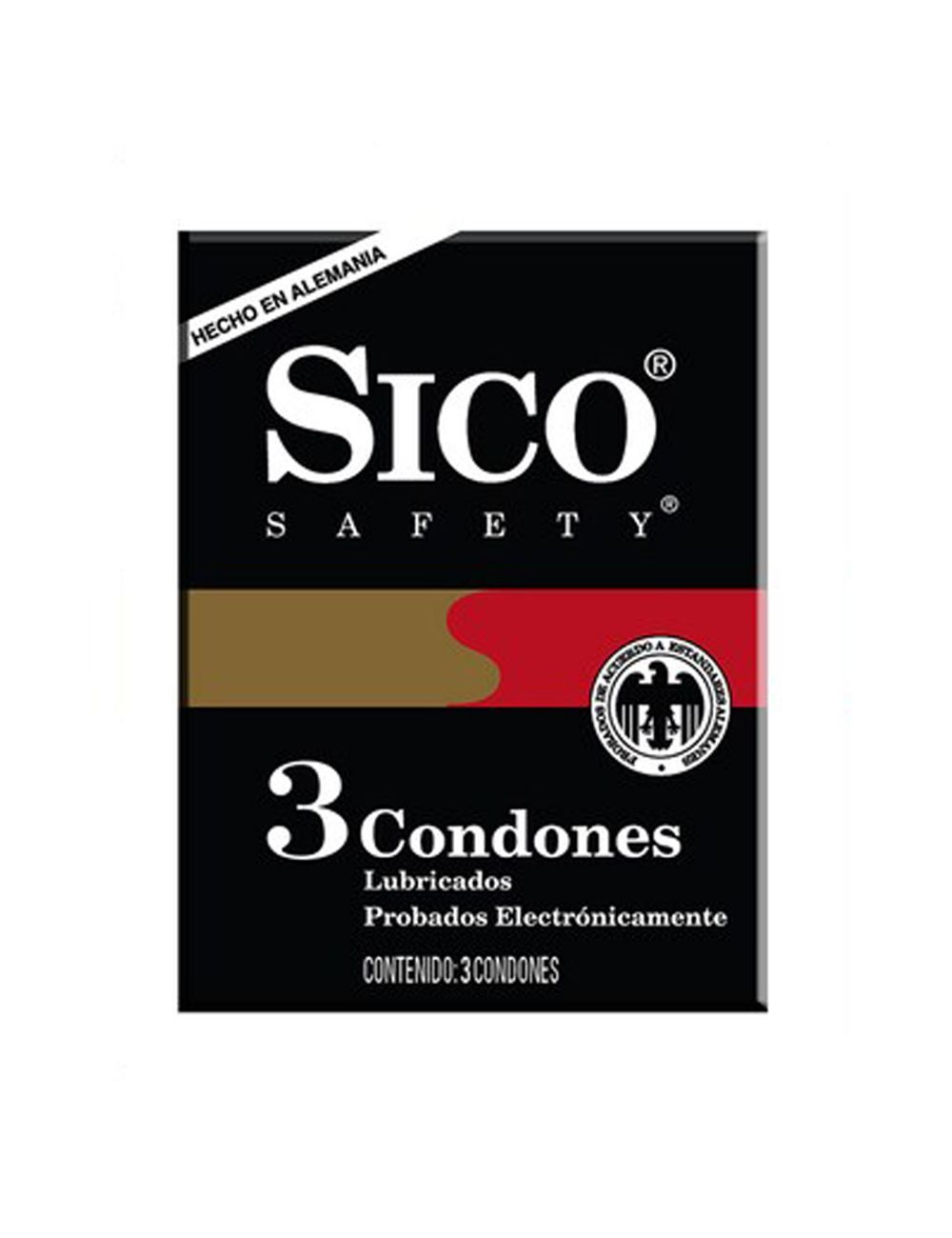 Sico Negro Preservativo Caja Con 3 Condones