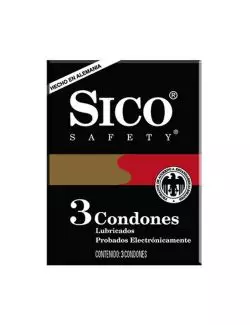 Sico Negro Preservativo Caja Con 3 Condones