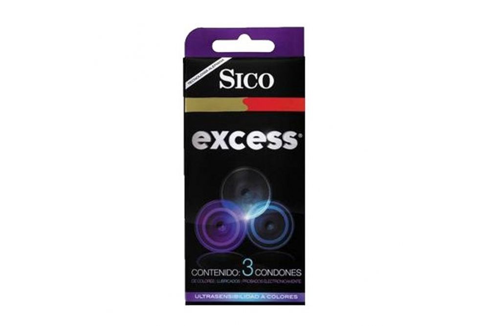 Sico Excess Preservativo Caja Con 3 Condones