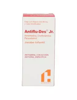 Antiflu Des Jr. Caja con frasco De 60 mL