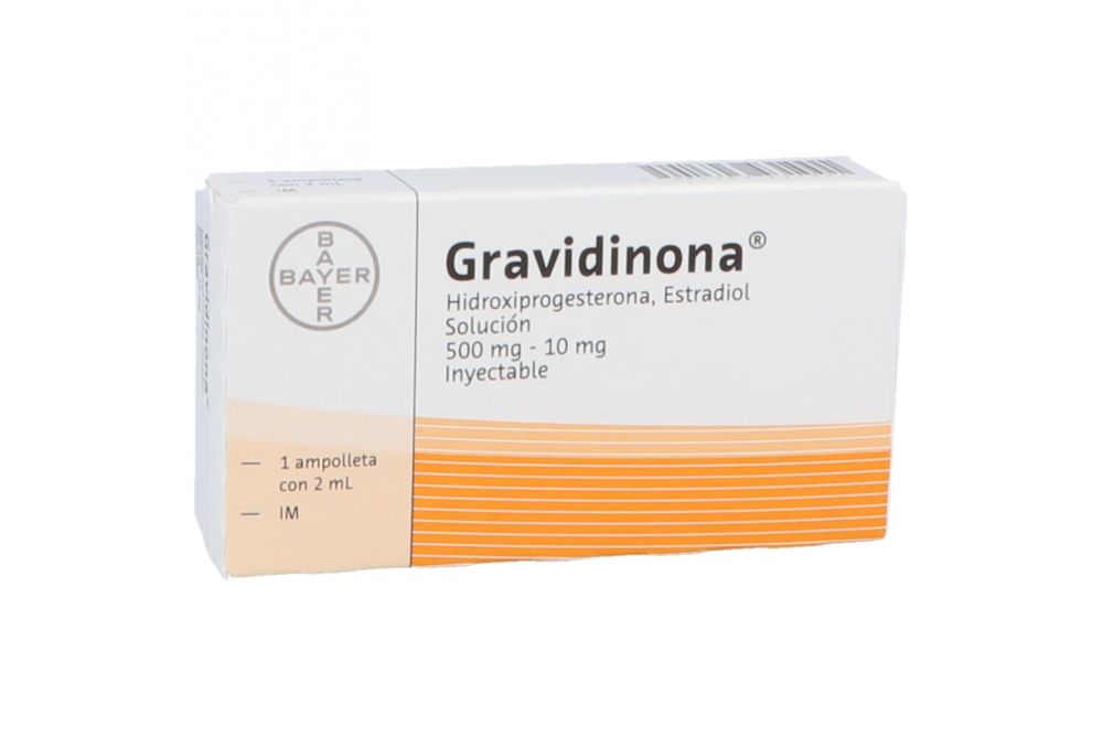 Gravidinona 500 mg / 10 mg Caja Con Ampolleta Con 2 mL