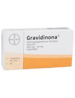 Gravidinona 500 mg / 10 mg Caja Con Ampolleta Con 2 mL