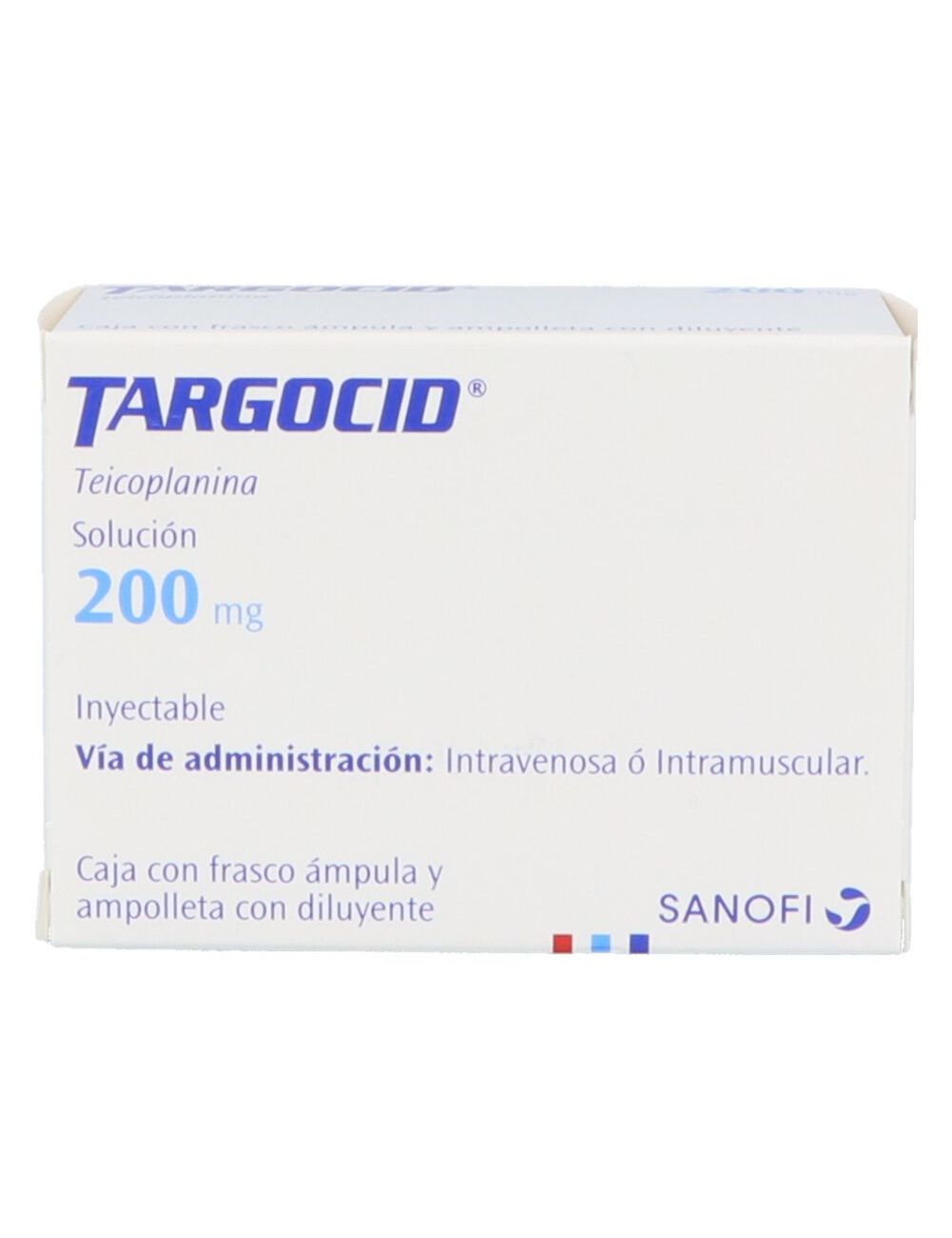 Targocid 200 mg Con Frasco Ámpula y Diluyente Con 3 mL -RX2 Targocid 200 mg Con Frasco Ámpula y Diluyente Con 3 mL -RX2
