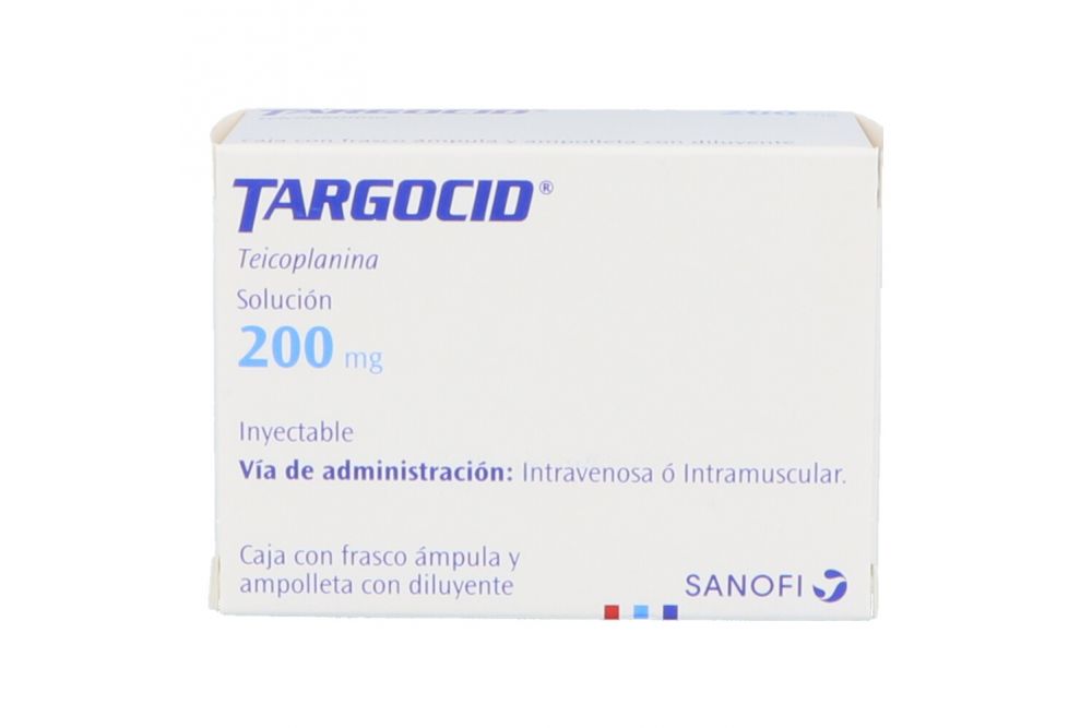 Targocid 200 mg Con Frasco Ámpula y Diluyente Con 3 mL -RX2