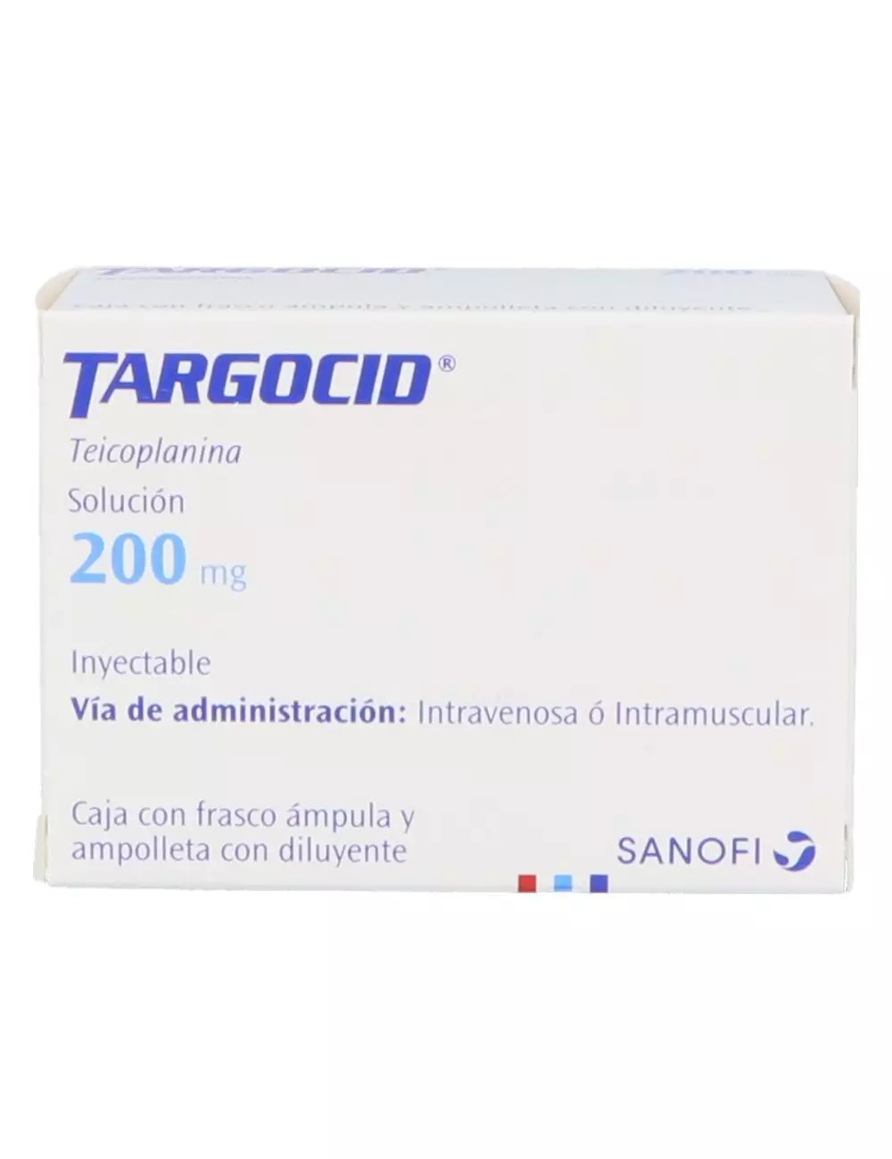 Targocid 200 mg Con Frasco Ámpula y Diluyente Con 3 mL -RX2