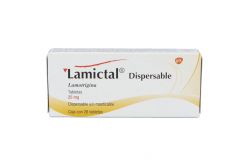 Lamictal Dispersable 25 mg Caja Con 28 Tabletas