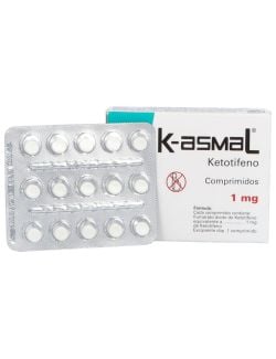 K-ASMAL® 1 mg - Caja con 30 comprimidos | Ketotifeno | Laboratorio Silanes