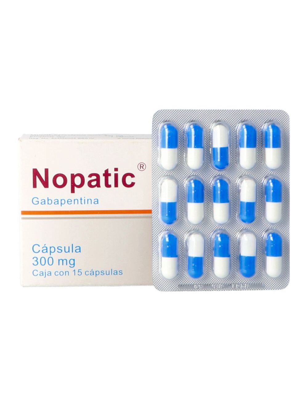 Nopatic 300 mg Caja Con 15 Cápsulas