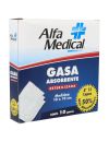 Gasa Absorbente Esterilizada Alfa Caja Con 10 Gasas 10 X 10 cm