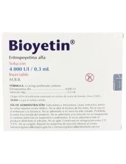 Bioyetin® 4.000 UI (Eritropoyetina Alfa) - 6 Jeringas Prellenadas - Probiomed - RX3