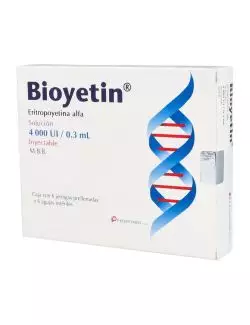 Bioyetin® 4.000 UI (Eritropoyetina Alfa) - 6 Jeringas Prellenadas - Probiomed - RX3