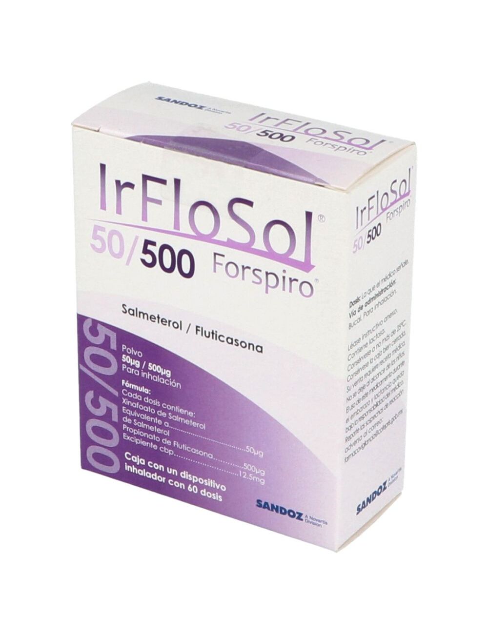 Irflosol 50 mcg/500mcg Con 1 Dispositivo Inhalador 60 Dosis Irflosol 50 mcg/500mcg Con 1 Dispositivo Inhalador 60 Dosis