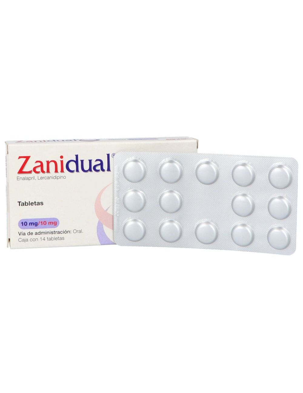 Zanidual 10 mg/10 mg Caja Con 14 Tabletas Zanidual 10 mg/10 mg Caja Con 14 Tabletas