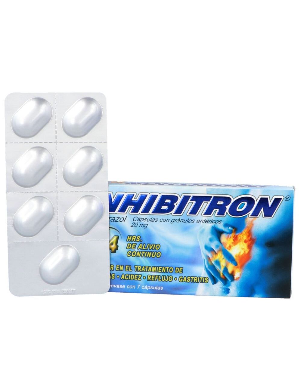 Inhibitron 20 mg Caja Con 7 Cápsulas Inhibitron 20 mg Caja Con 7 Cápsulas