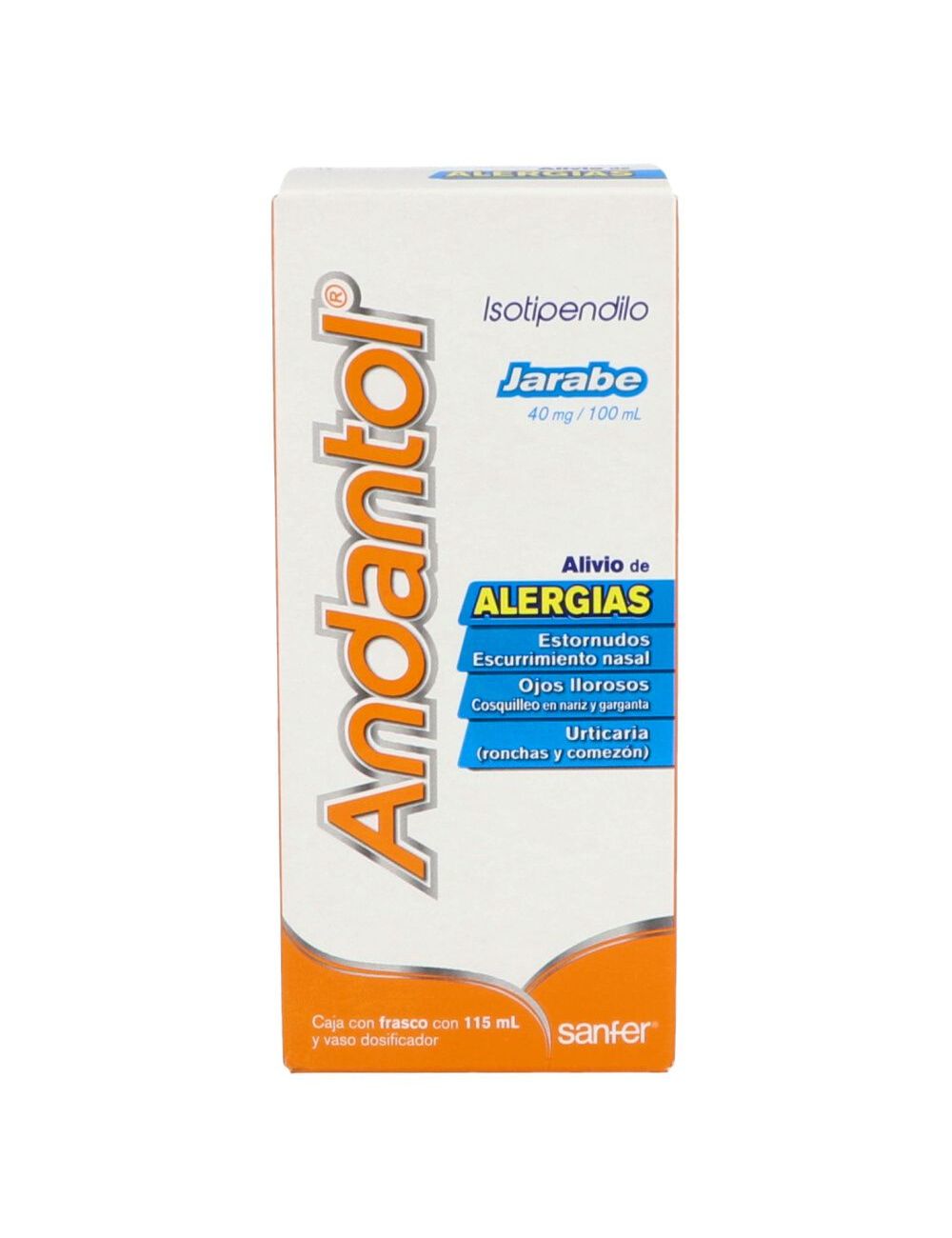 Andantol Jarabe Caja Con Frasco Con 115 mL y Dosificador Andantol Jarabe Caja Con Frasco Con 115 mL y Dosificador