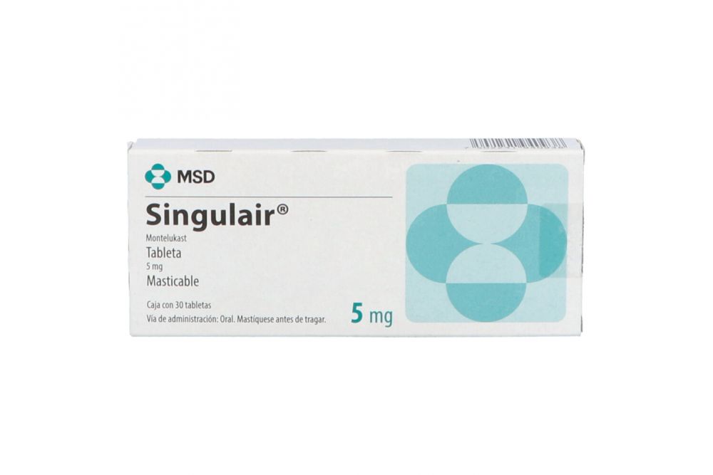 Singulair 5 mg Caja Con 30 Tabletas Masticables
