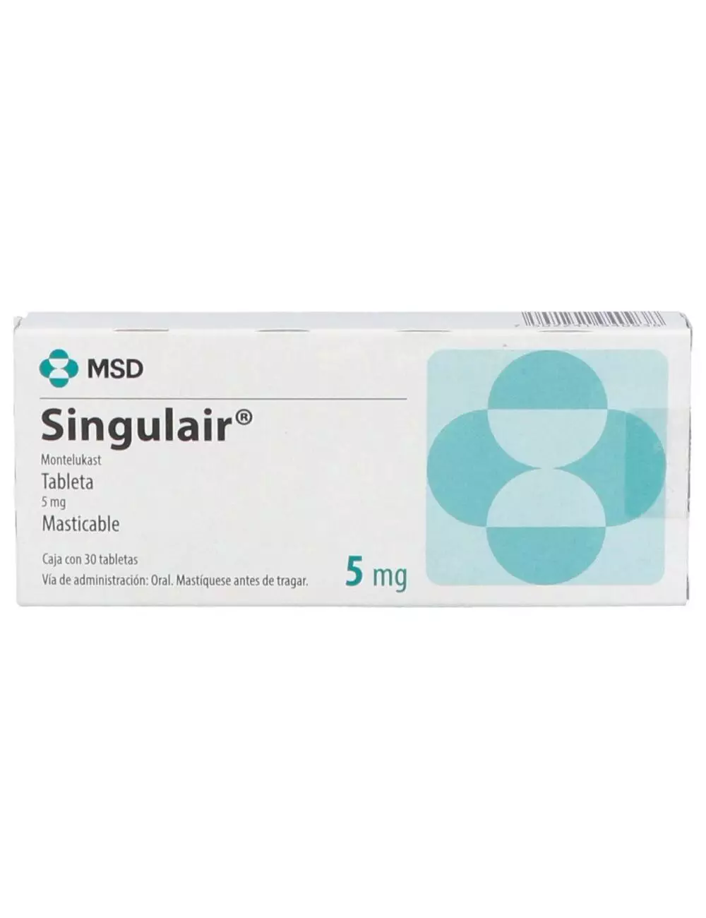 Singulair 5 mg Caja Con 30 Tabletas Masticables