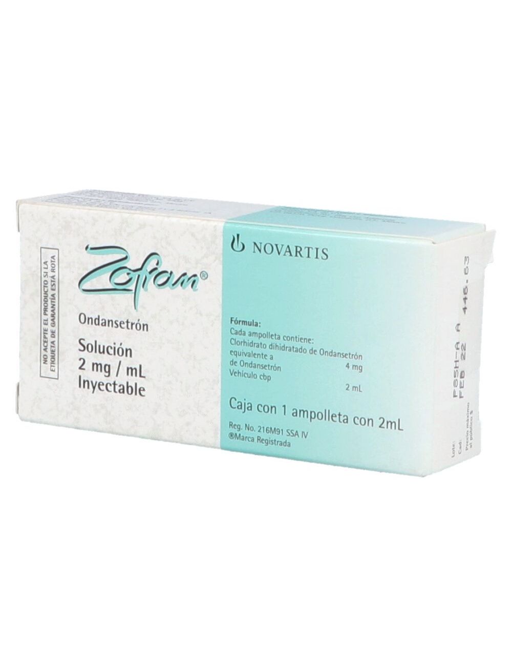 Zofrán Solución 2mg/mL Caja Con 1 Ampolleta Con 2mL Zofrán Solución 2mg/mL Caja Con 1 Ampolleta Con 2mL