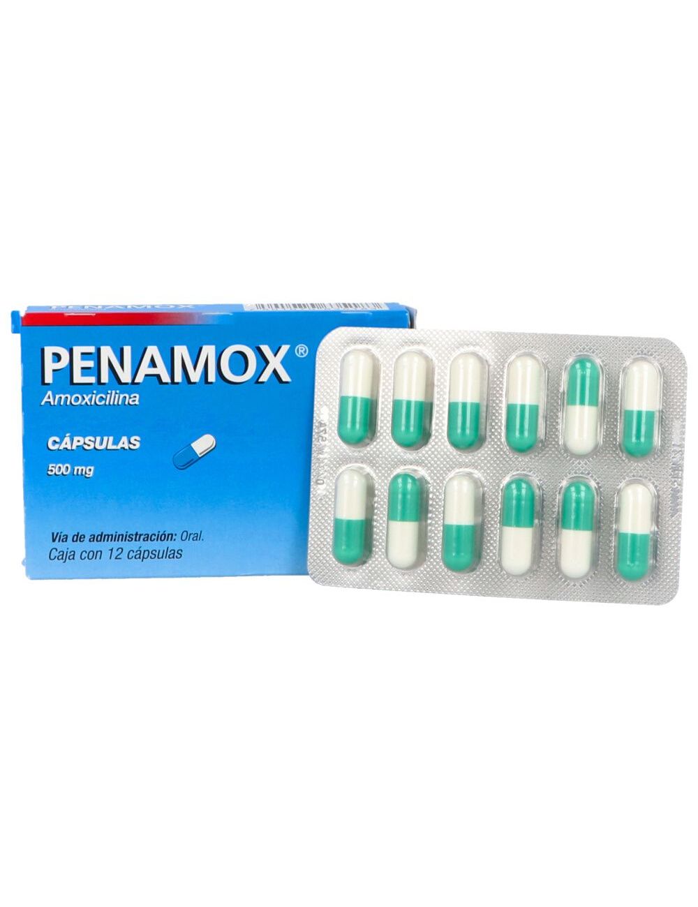 Penamox 500 mg Caja Con 12 Cápsulas -RX2 Penamox 500 mg Caja Con 12 Cápsulas -RX2