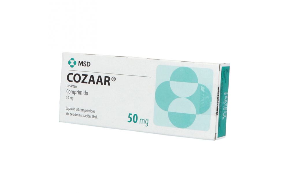Cozaar 50 mg Caja Con 30 Comprimidos