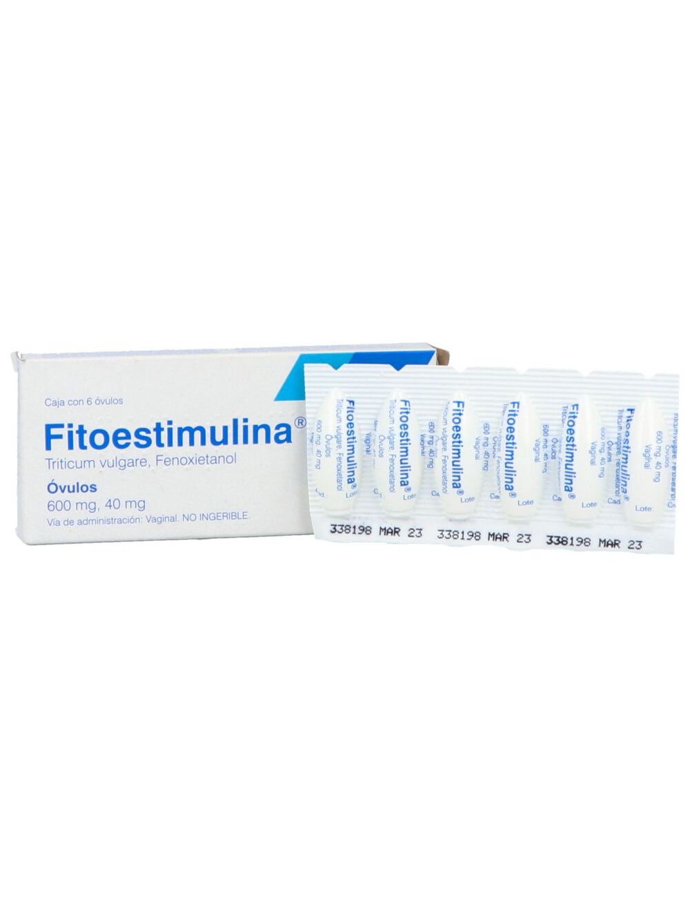 Fitoestimulina 600 mg/40 mg Caja Con 6 Óvulos Fitoestimulina 600 mg/40 mg Caja Con 6 Óvulos