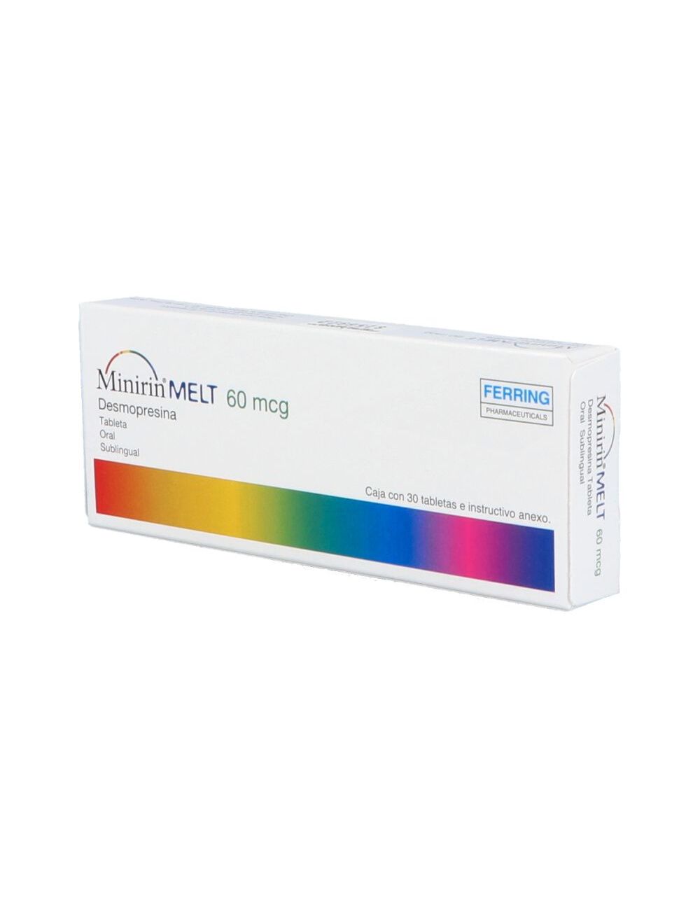 Minirin® MELT 60 mcg (Desmopresina) - Caja con 30 Tabletas - Ferring