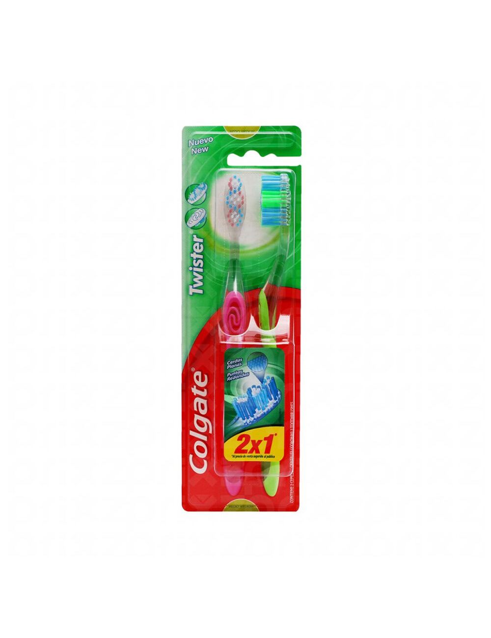 CEPILLO DENTAL COLGATE PLUS TWISTER MEDIANO CAJA CON 1 PIEZA