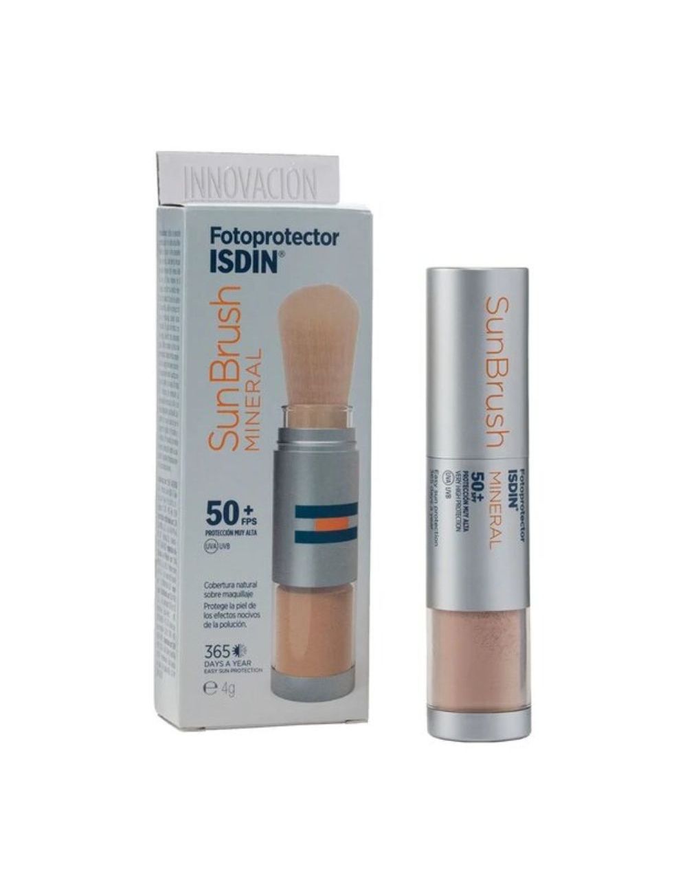 Fotoprotector Sun Brush Mineral Isdin fps 50+ Caja Con Frasco Con 4 g y Brocha Fotoprotector Sun Brush Mineral Isdin fps 50+ Caja Con Frasco Con 4 g y Brocha