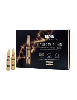 Isdinceutics Flavo-C Serum Raparador De Noche Caja Con 10 Ampolletas De 2 mL