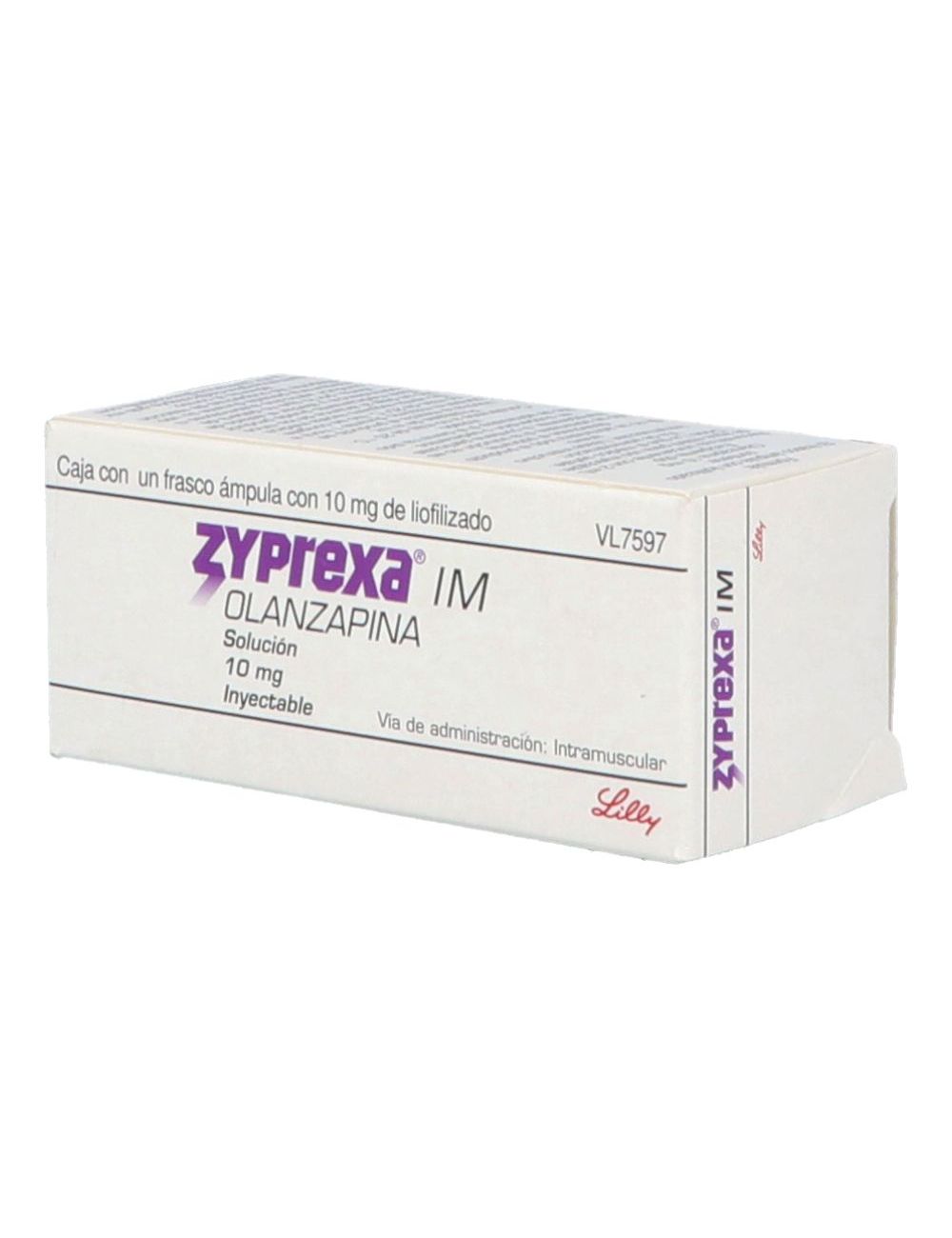 Zyprexa IM 10 mg Caja Con Un Frasco Ámpula De Liofilizado