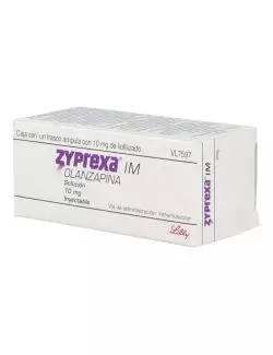 Zyprexa IM 10 mg Caja Con Un Frasco Ámpula De Liofilizado